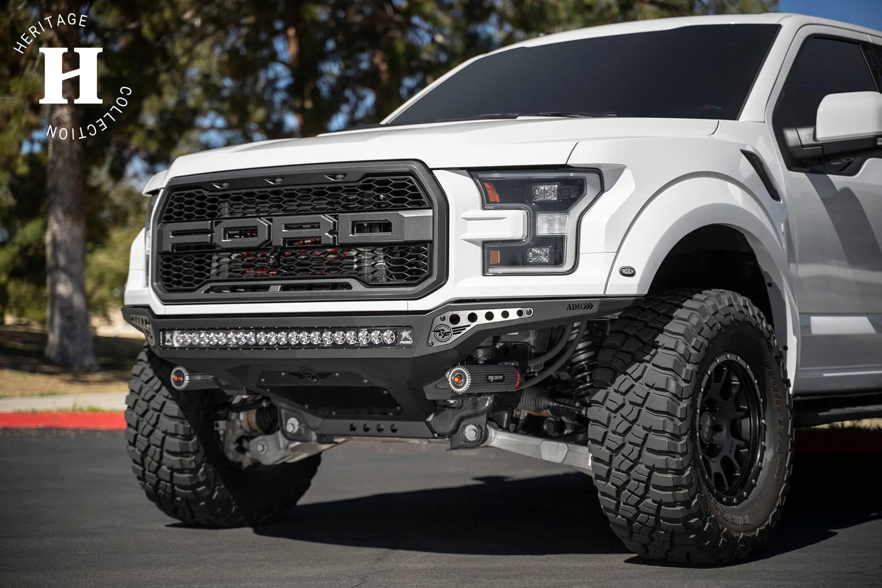 ADD F114922770103 2017-2020 Ford Raptor Rock Fighter Frame Cut Front Bumper - BumperStock