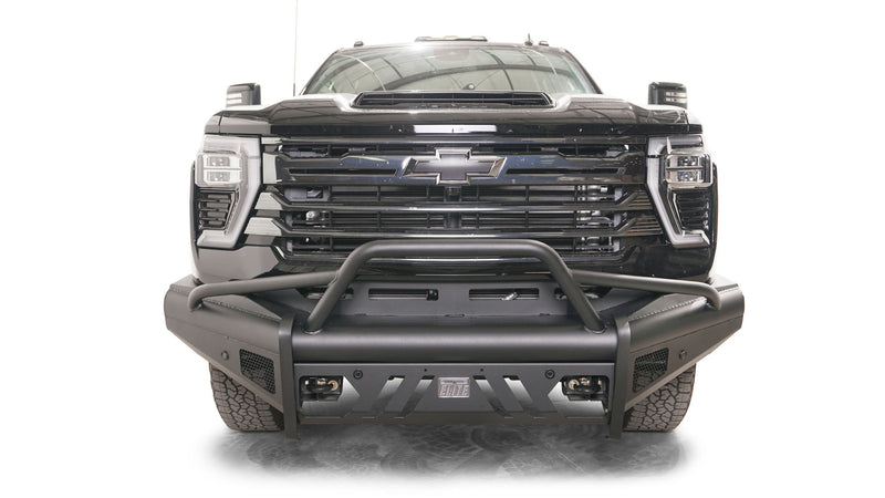 Fab Fours CH24-Q6162-1 2024 Chevy Silverado 2500/3500 HD Black Steel Elite Front Bumper Pre-Runner Guard - BumperStock