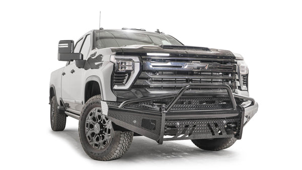 Fab Fours CH24-S6162-1 Chevy Silverado 2500/3500 HD 2024 Black Steel Front Bumper Pre-Runner Guard - BumperStock