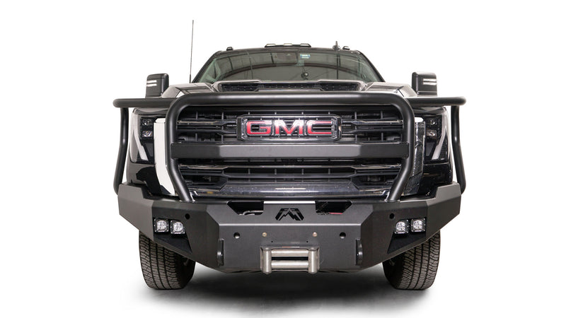 Fab Fours GM24-A6250-1 2024 GMC Sierra 2500/3500 HD Premium Front Winch Bumper Full Guard - BumperStock