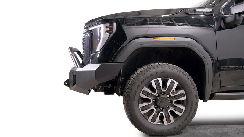 Fab Fours GM24-A6252-1 2024 GMC Sierra 2500/3500 HD Premium Front Winch Bumper Pre-Runner Guard - BumperStock