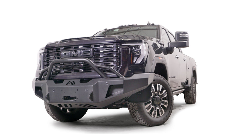 Fab Fours GM24-A6252-1 2024 GMC Sierra 2500/3500 HD Premium Front Winch Bumper Pre-Runner Guard - BumperStock