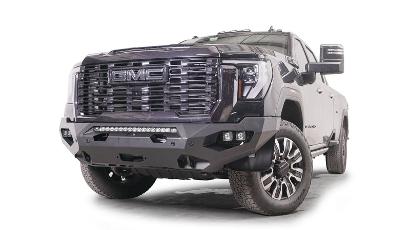 Fab Fours GM24-X6251-1 GMC Sierra 2500/3500 HD 2024 Matrix Front Bumper Winch Ready No Guard - BumperStock