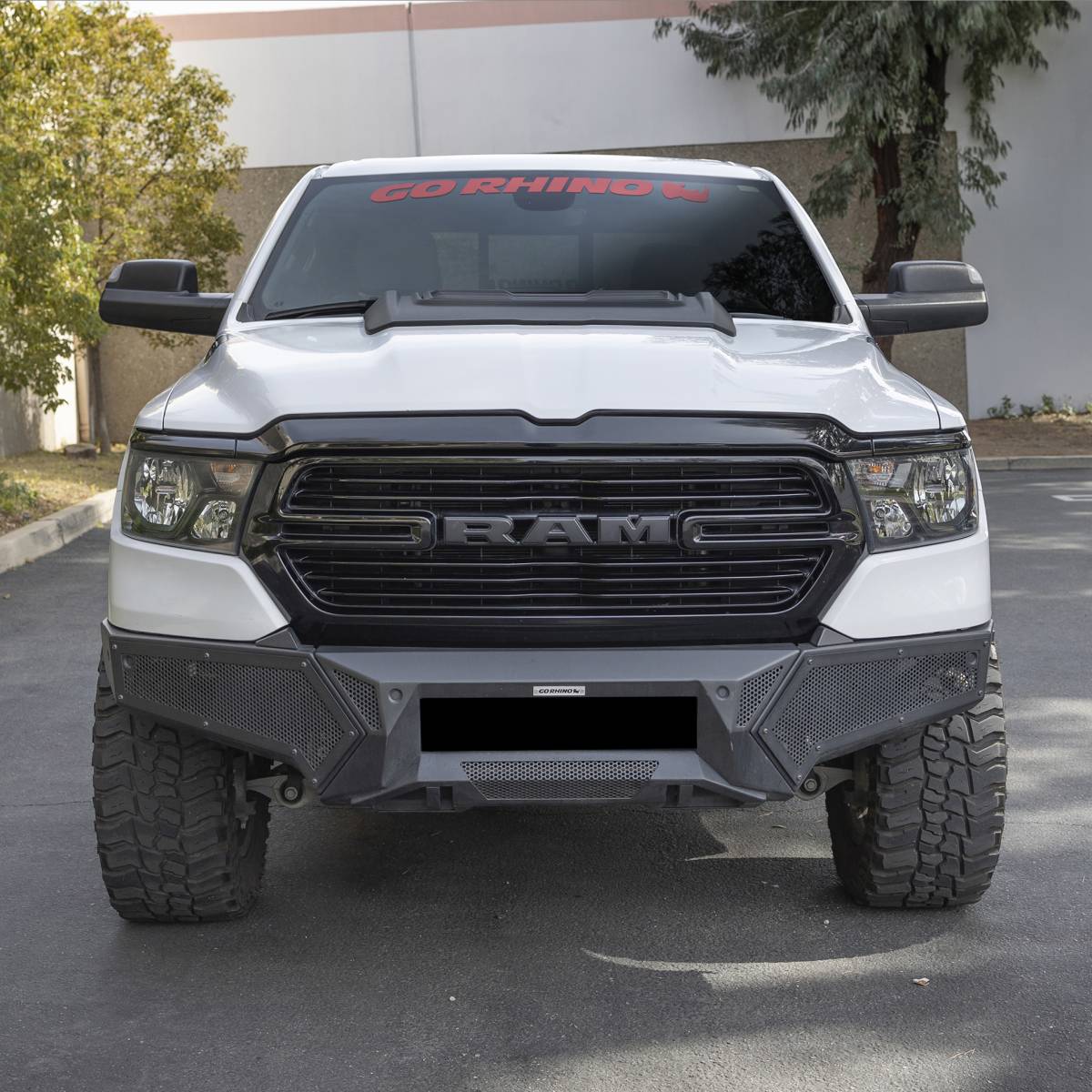 Go Rhino 34130T 2019-2023 Ram 1500 Element Front Bumper with Fixed Light Bar Mount - BumperStock