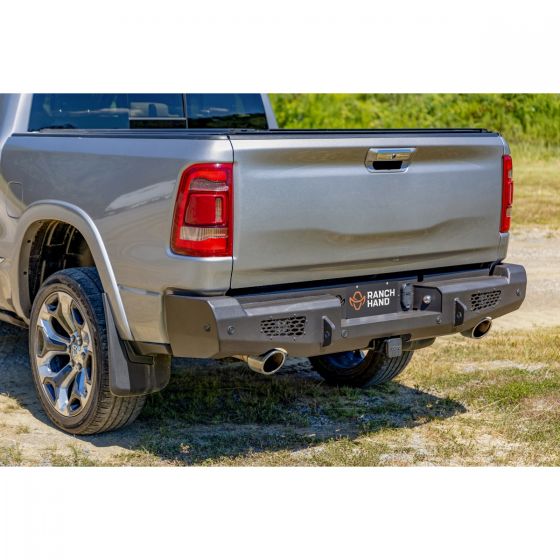 Ranch Hand MBD19HBMSL 2019-2024 Ram 1500 Midnight Rear Bumper with Side Exhaust - BumperStock