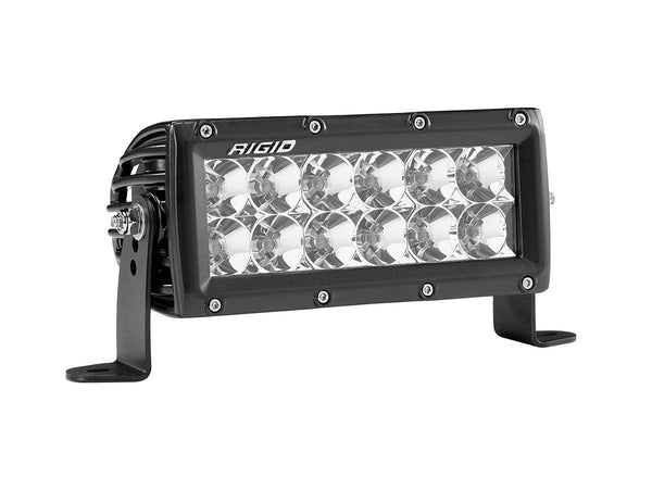 Rigid 106113 E-Series PRO 6 Inch Flood Black Light Bar - BumperStock