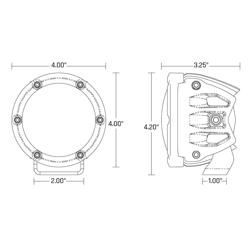 Rigid 36122 360-Series SAE Fog Yellow/White Pair - BumperStock