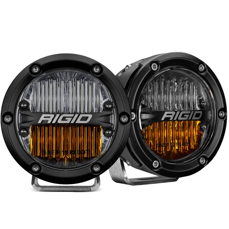 Rigid 36122 360-Series SAE Fog Yellow/White Pair - BumperStock