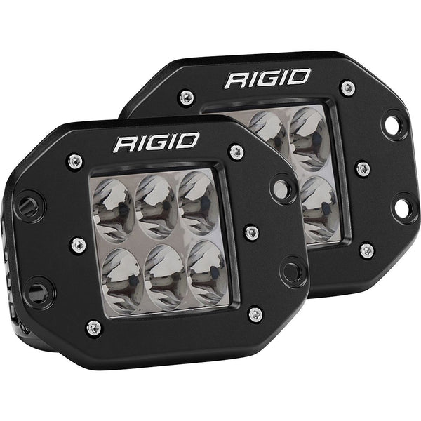 Rigid 512313 D-Series PRO Specter Driving Flush Mount Black 2 Lights - BumperStock