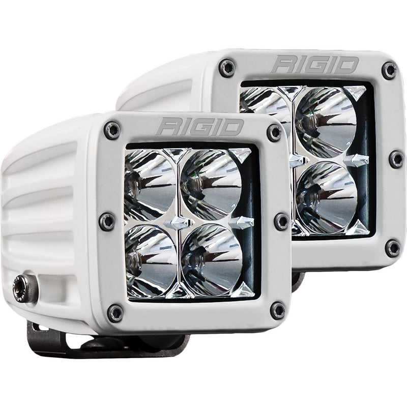 Rigid 602113 D-Series PRO Hybrid Flood Surface Mount White 2 Lights - BumperStock