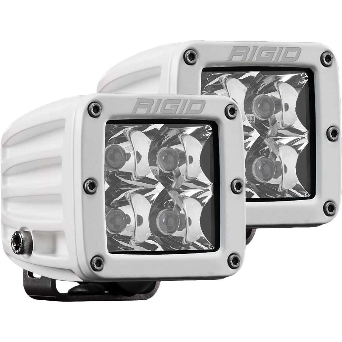 Rigid 602213 D-Series PRO Spot Surface Mount White 2 Lights - BumperStock