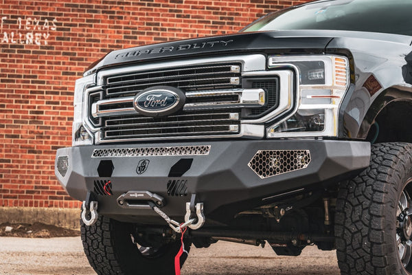 Road Armor Evolution 6172EF0B 2017-2022 Ford F250/F350 Super Duty Base Front Winch Bumper - BumperStock