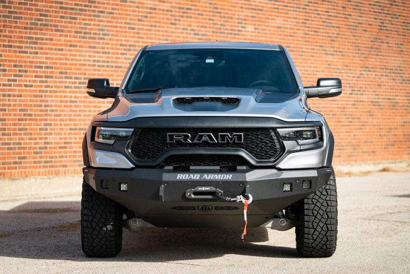 Road Armor Stealth 2021-2023 Ram TRX 4211F0B Base Winch Front Bumper - BumperStock