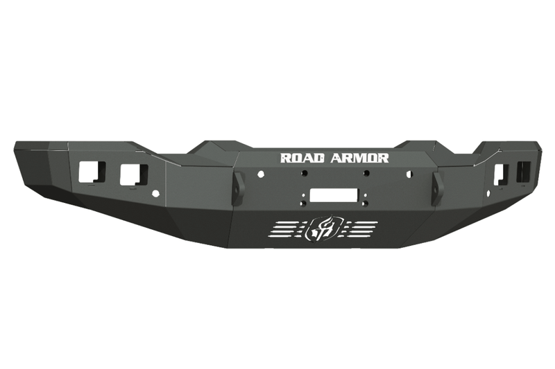 Road Armor Stealth 2202F0B 2020-2023 GMC Sierra 2500/3500 HD Winch Front Bumper with Square Light Cutouts - BumperStock