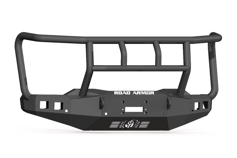 Road Armor Stealth 3202F2B 2020-2023 Chevy Silverado 2500/3500 HD Winch Front Bumper with Titan II Guard and Square Light Cutouts