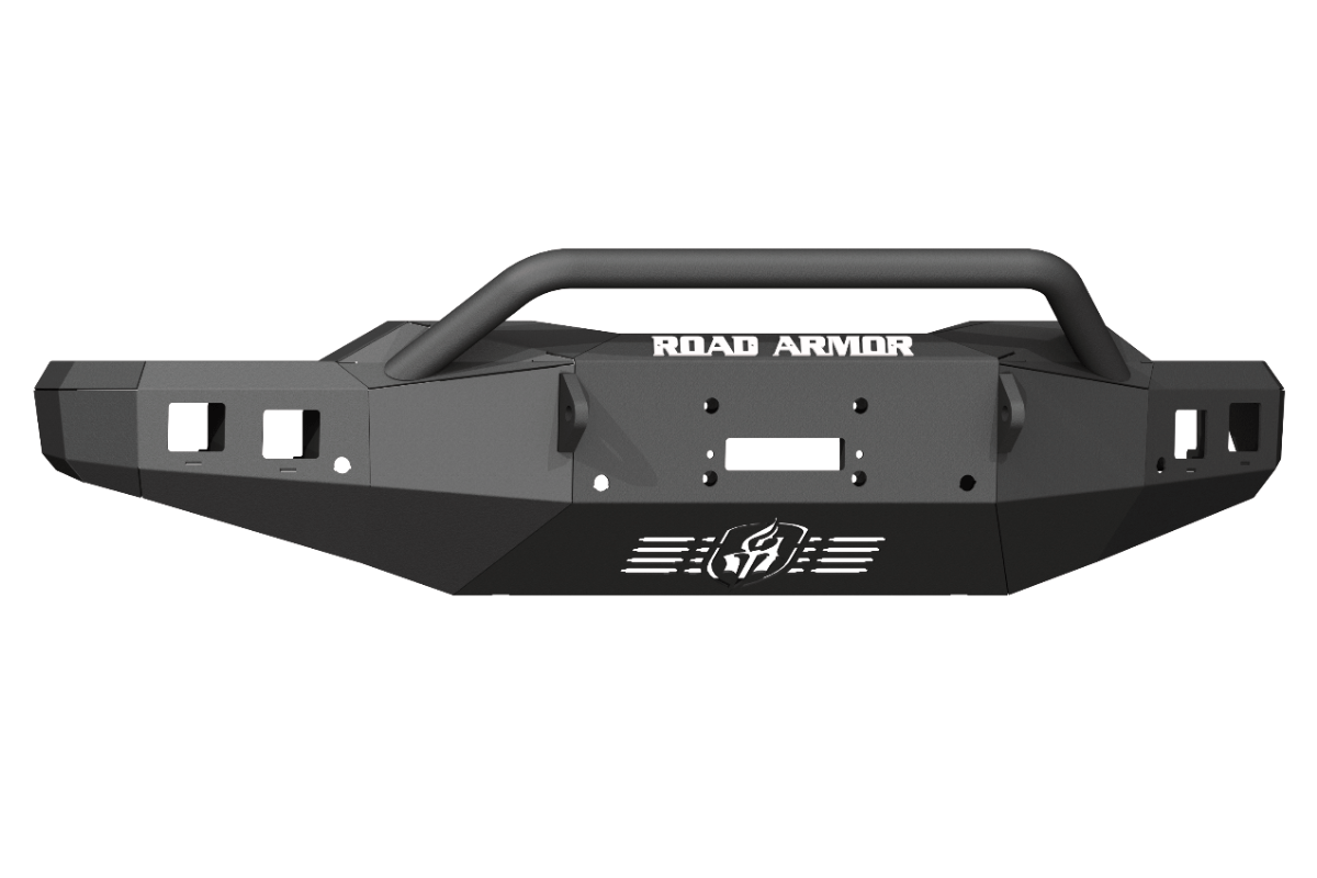 Road Armor Stealth 3202F4B 2020-2023 Chevy Silverado 2500/3500 HD Winch Front Bumper with Pre-Runner Guard and Square Light Cutouts - BumperStock