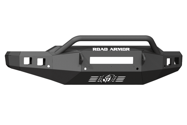 Road Armor Stealth 3202F4B-NW 2020-2023 Chevy Silverado 2500/3500 HD Non-Winch Front Bumper with Pre-Runner Guard and Square Light Cutouts - BumperStock