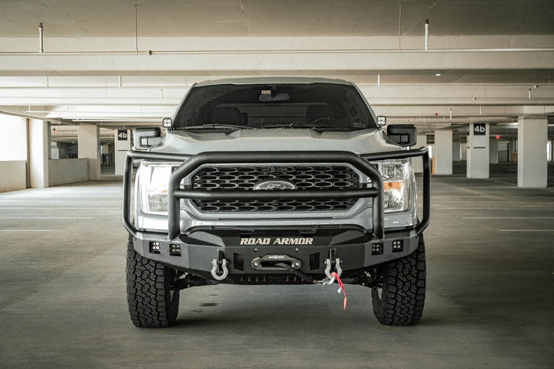 Road Armor Stealth 6211F5B 2021-2023 Ford F150 Front Winch Bumper with Lonestar Guard - BumperStock