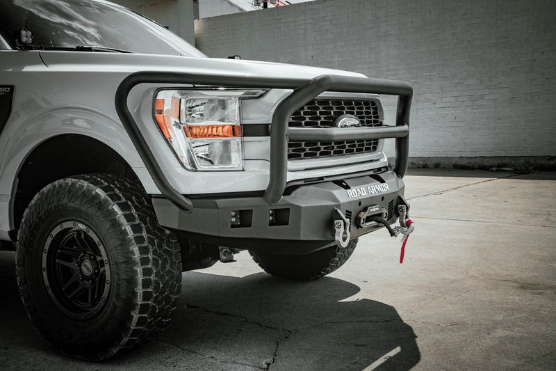 Road Armor Stealth 6211F5B 2021-2023 Ford F150 Front Winch Bumper with Lonestar Guard - BumperStock