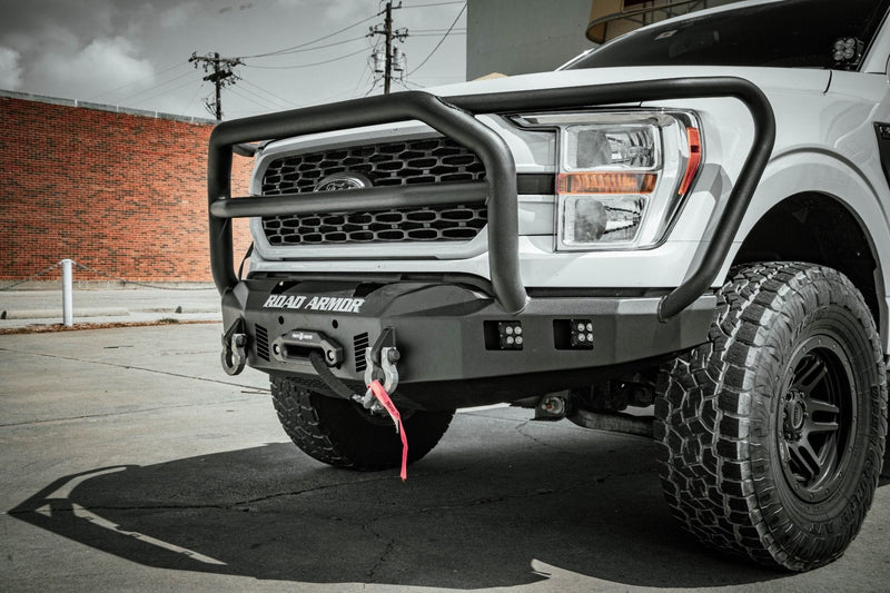 Road Armor Stealth 6211F5B 2021-2023 Ford F150 Front Winch Bumper with Lonestar Guard - BumperStock