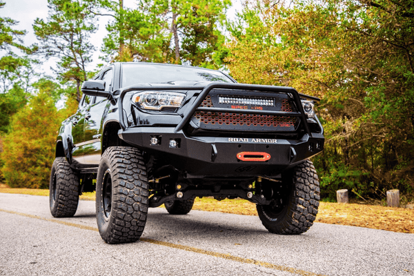 Road Armor Stealth 9161F5B 2016-2023 Toyota Tacoma Front Winch Lonestar Guard Bumper - BumperStock