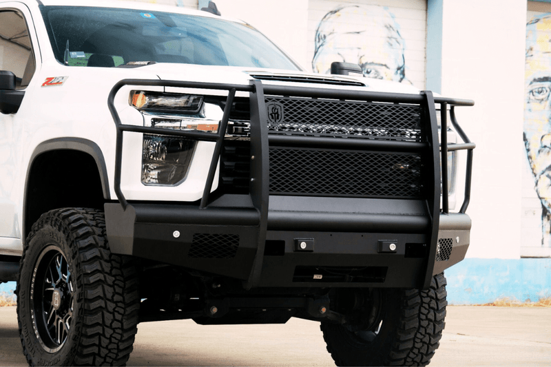 Road Armor Vaquero 3202VF6B 2020-2023 Chevy Silverado 2500/3500 HD Non-Winch Front Bumper with Full Guard - BumperStock