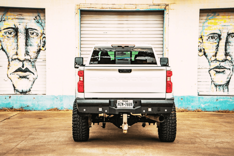 Road Armor Vaquero 3202VR0B 2020-2023 Chevy Silverado 2500/3500 HD Non-Winch Rear Bumper - BumperStock