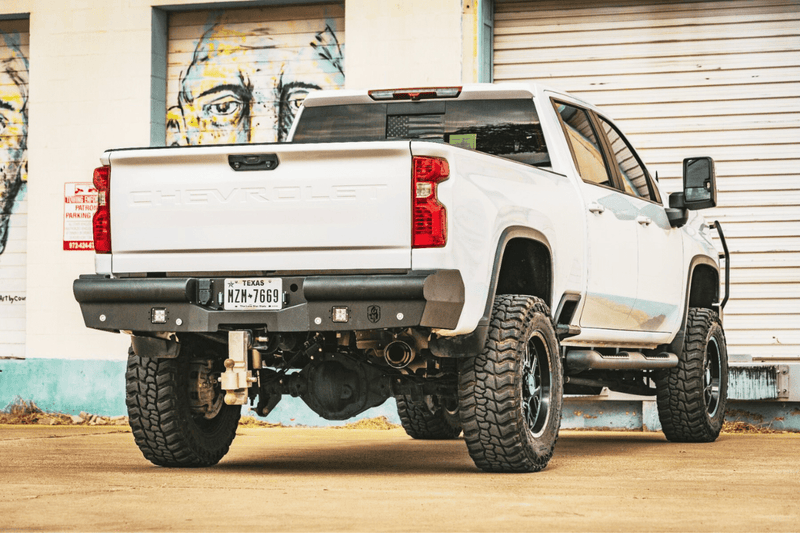 Road Armor Vaquero 3202VR0B 2020-2023 Chevy Silverado 2500/3500 HD Non-Winch Rear Bumper - BumperStock