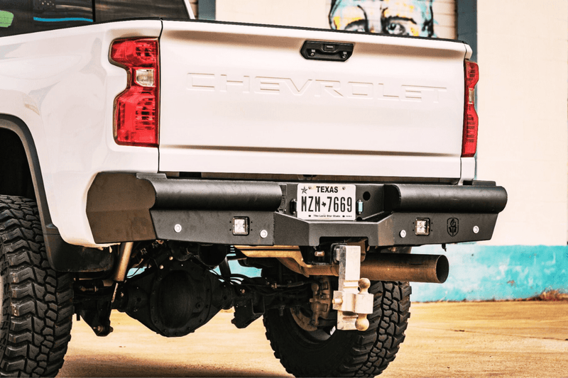 Road Armor Vaquero 3202VR0B 2020-2023 Chevy Silverado 2500/3500 HD Non-Winch Rear Bumper - BumperStock