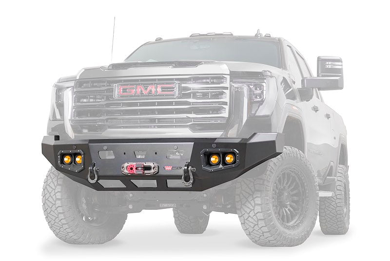 WARN Ascent HD 111073 2024-2025 GMC Sierra 2500/3500 HD Front Winch Bumper No Guard - BumperStock