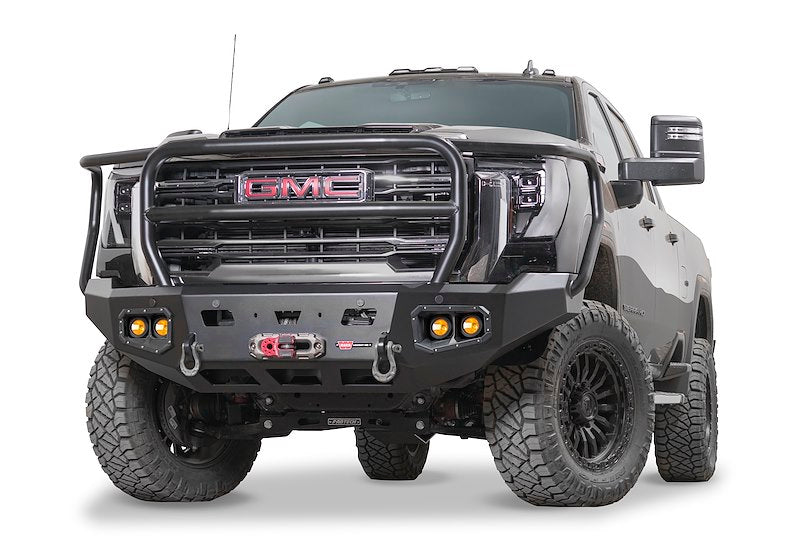 WARN Ascent HD 111074 2024-2025 GMC Sierra 2500/3500 HD Front Winch Bumper Full Guard - BumperStock