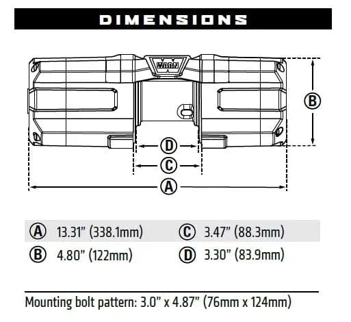 WARN Axon 101130 35-S Powersport Winch - BumperStock