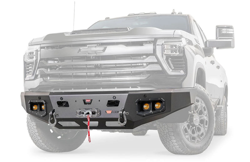 Warn Ascent HD 110912 2024-2025 Chevy Silverado 2500/3500 HD Front Winch Bumper with No Grille Guard