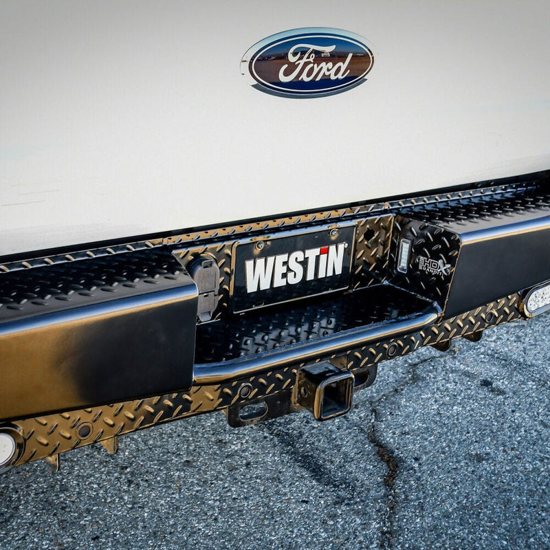 Westin 58-341125 Ford F250/F350 Superduty 2017-2022 HDX Bandit Rear Bumper Black Finish - BumperStock