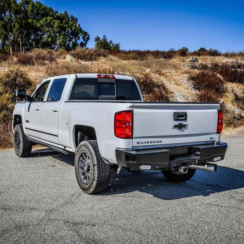 Westin 58-341155 Chevy Silverado 2500/3500 HD 2015-2019 HDX Bandit Rear Bumper Black Finish - BumperStock