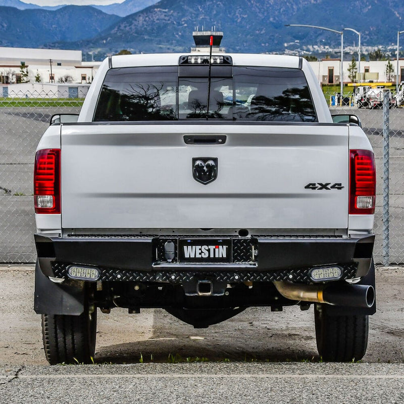 Westin 58-341175 Dodge Ram 1500 2009-2018 HDX Bandit Rear Bumper Black Finish - BumperStock