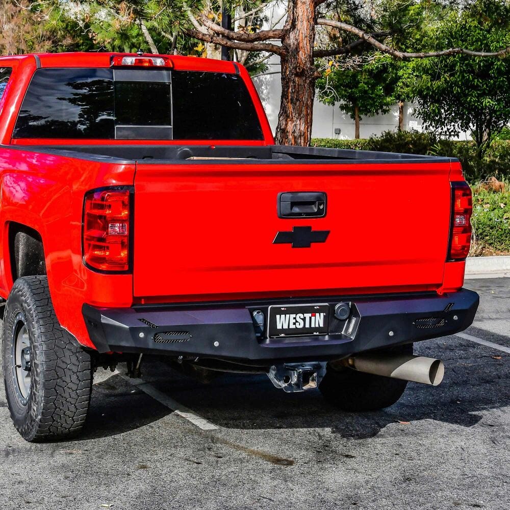 Westin 58-421005 Chevy Silverado 1500 2014-2018 Pro-Series Rear Bumper Black Finish - BumperStock