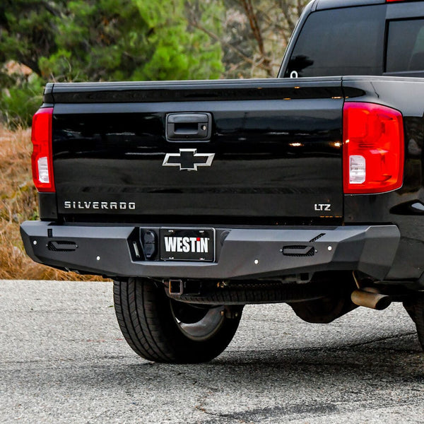 Westin 58-421005 Chevy Silverado 2500/3500 HD 2015-2019 Pro-Series Rear Bumper Black Finish - BumperStock