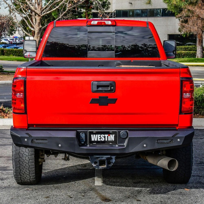 Westin 58-421005 GMC Sierra 2500/3500 HD 2015-2019 Pro-Series Rear Bumper Black Finish - BumperStock