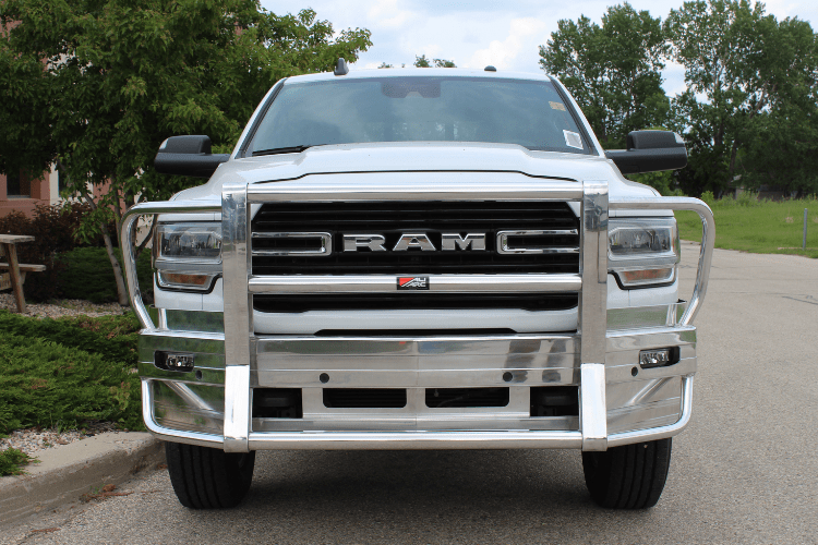 Ali Arc Aluminum Dodge Ram 2500/3500 2019-2023 Front Bumper Rake With Light Tabs Standard DGR101L-BumperStock