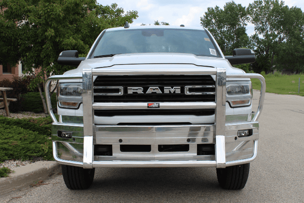 Ali Arc Aluminum Dodge Ram 2500/3500 2019-2023 Front Bumper Rake With Light Tabs Standard DGR101L-BumperStock