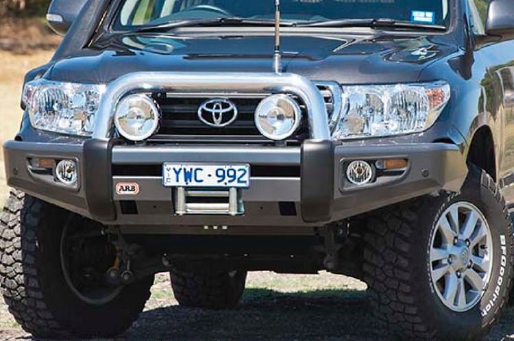 ARB 3915150 Toyota Land Cruiser 2012-2015 Sahara Bar Front Bumper 200 Winch Ready-BumperStock