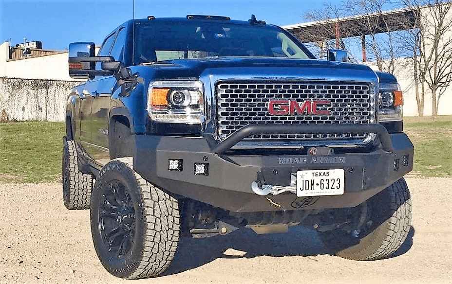 Road Armor 215R4B 2015-2019 GMC Sierra 2500/3500 Stealth Front Winch Bumper Pre-Runner Guard-BumperStock