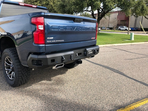 Road Armor 3191R0B 2019-2021 GMC Sierra 1500 Stealth Rear Winch Bumper - BumperStock