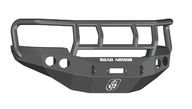 Road Armor 38402B 2011-2014 GMC Sierra 2500/3500 Stealth Front Winch Bumper Titan II Guard-BumperStock