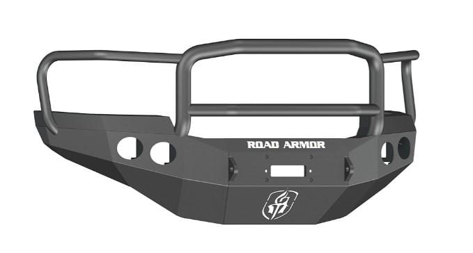 Road Armor 38405B 2011-2014 GMC Sierra 2500/3500 Stealth Front Winch Bumper Lonestar Guard-BumperStock