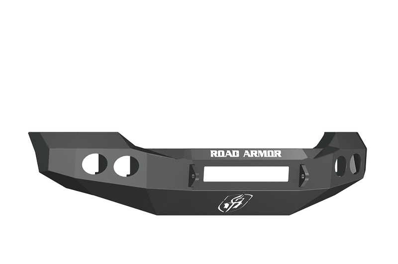 Road Armor Stealth 611400B-NW 2011-2016 Ford F250/F350/F450/F550 Super Duty Non-Winch Front Bumper with Round Light Cutouts - BumperStock