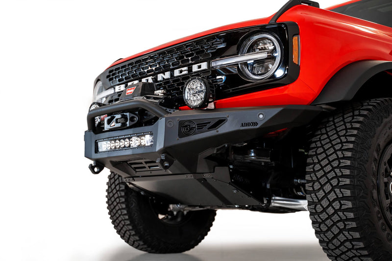 ADD F230181060103 2021-2023 Ford Bronco Rock Fighter Winch Front Bumper - BumperStock