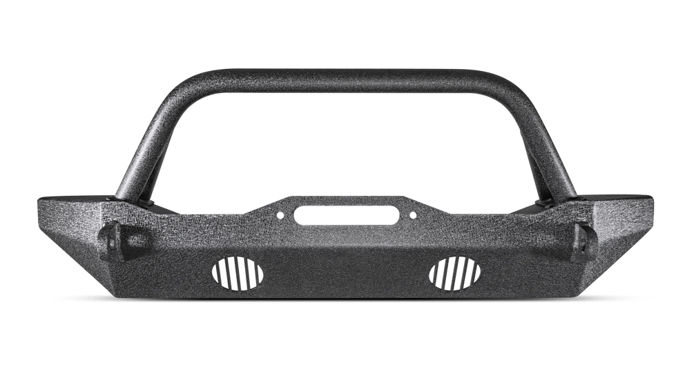 Body Armor JK-19532 Jeep Wrangler 2007-2018 Front Bumper Winch Ready Mid Stubby - BumperStock