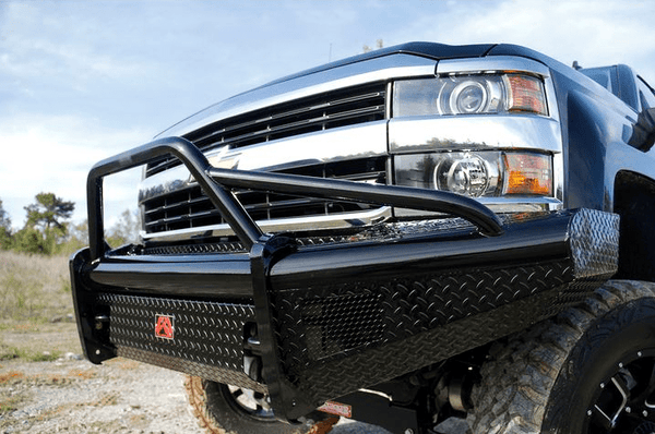 Fab Fours CH05-S1362-1 Chevy Silverado 2500/3500 HD 2003-2007 Black Steel Front Bumper Pre-Runner Guard-BumperStock